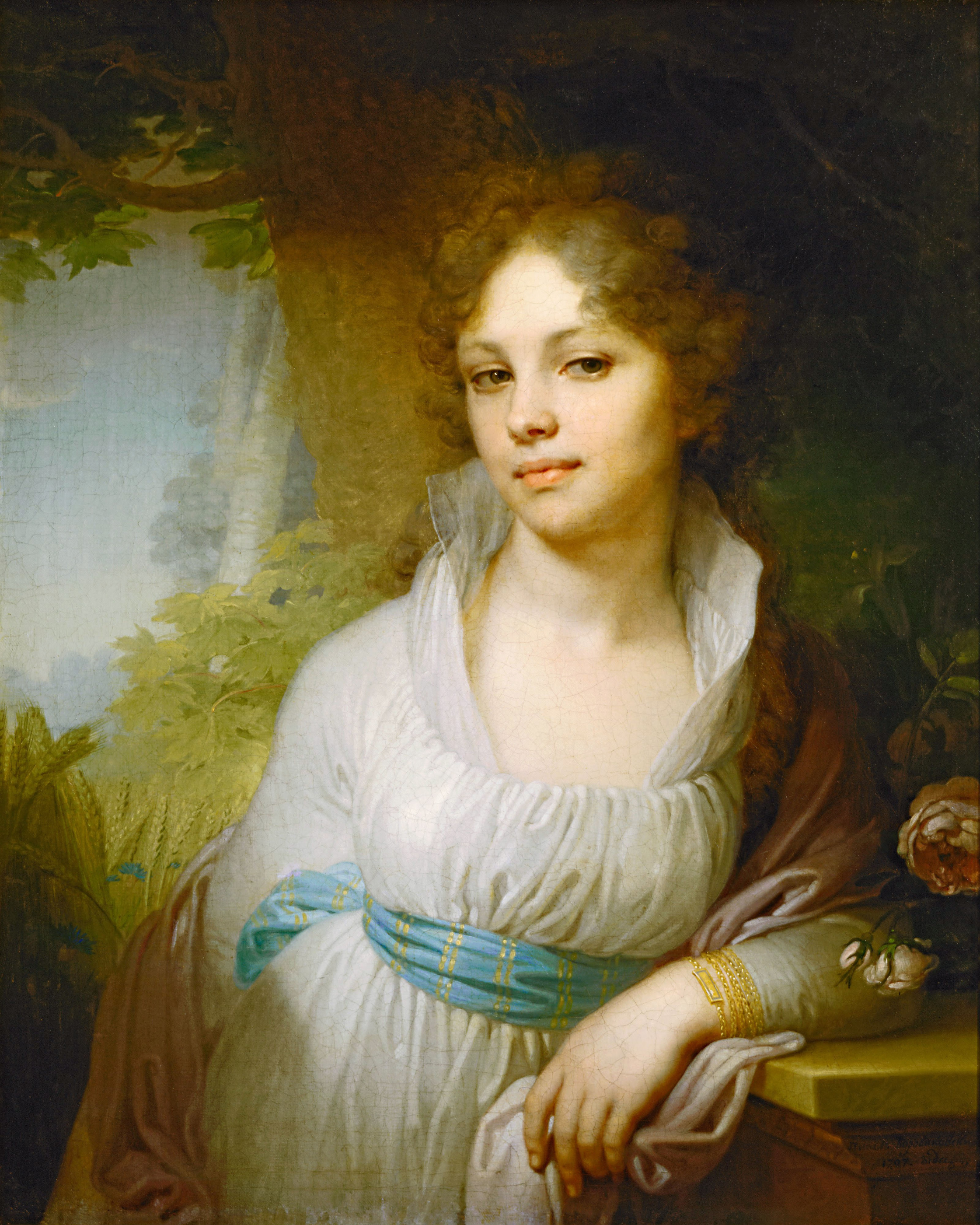 Портрет Марии Ивановны Лопухиной. Владимир Лукич Боровиковский, 1797.
